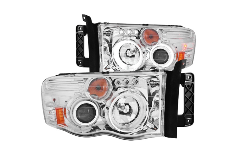 Anzo Chrome CCFL Projector Headlights 02-05 Dodge Ram - Click Image to Close